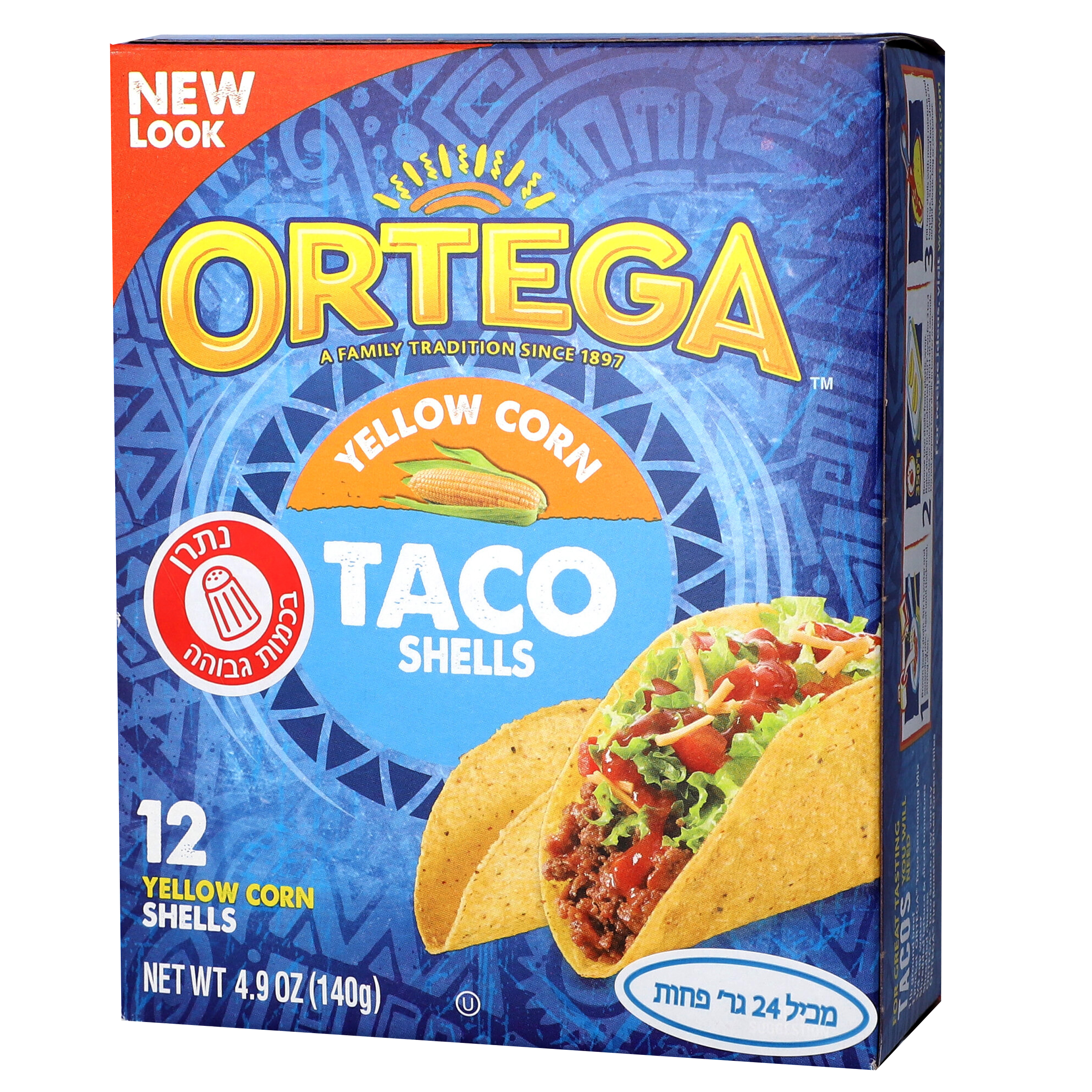 אורטגה טאקו מקסיקני 12 יחידות 140 גרם