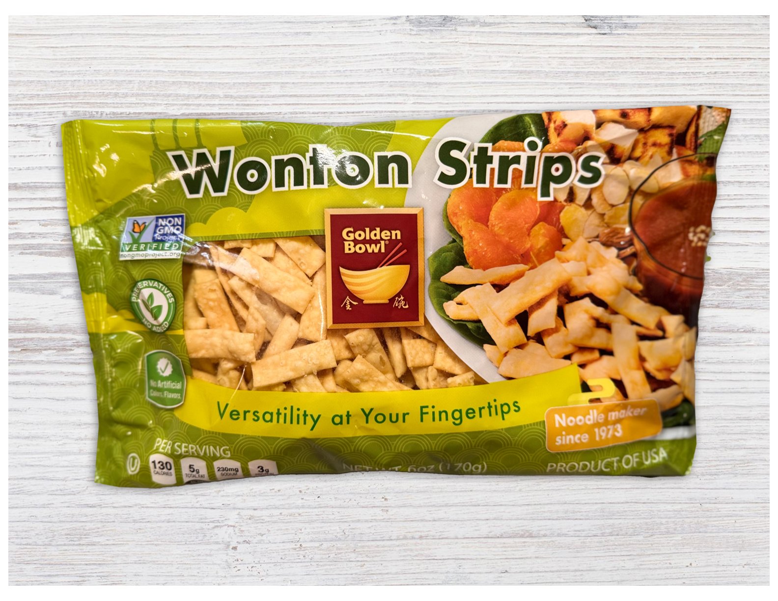 וון טון חטיף אטריות רצועות 170 גרם