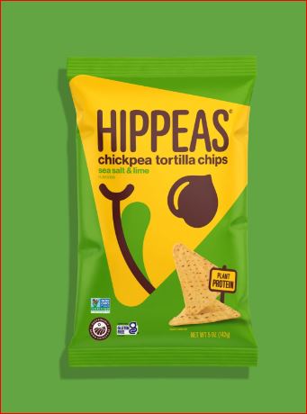 היפי'ז חטיף טורטייה צ'יפס- בטעם מלח ים וליים- 142 גרם